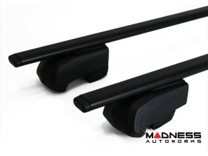 Alfa Romeo Stelvio Roof Rack Cross Bars - for models w/ factory roof rails - Black - Starlock